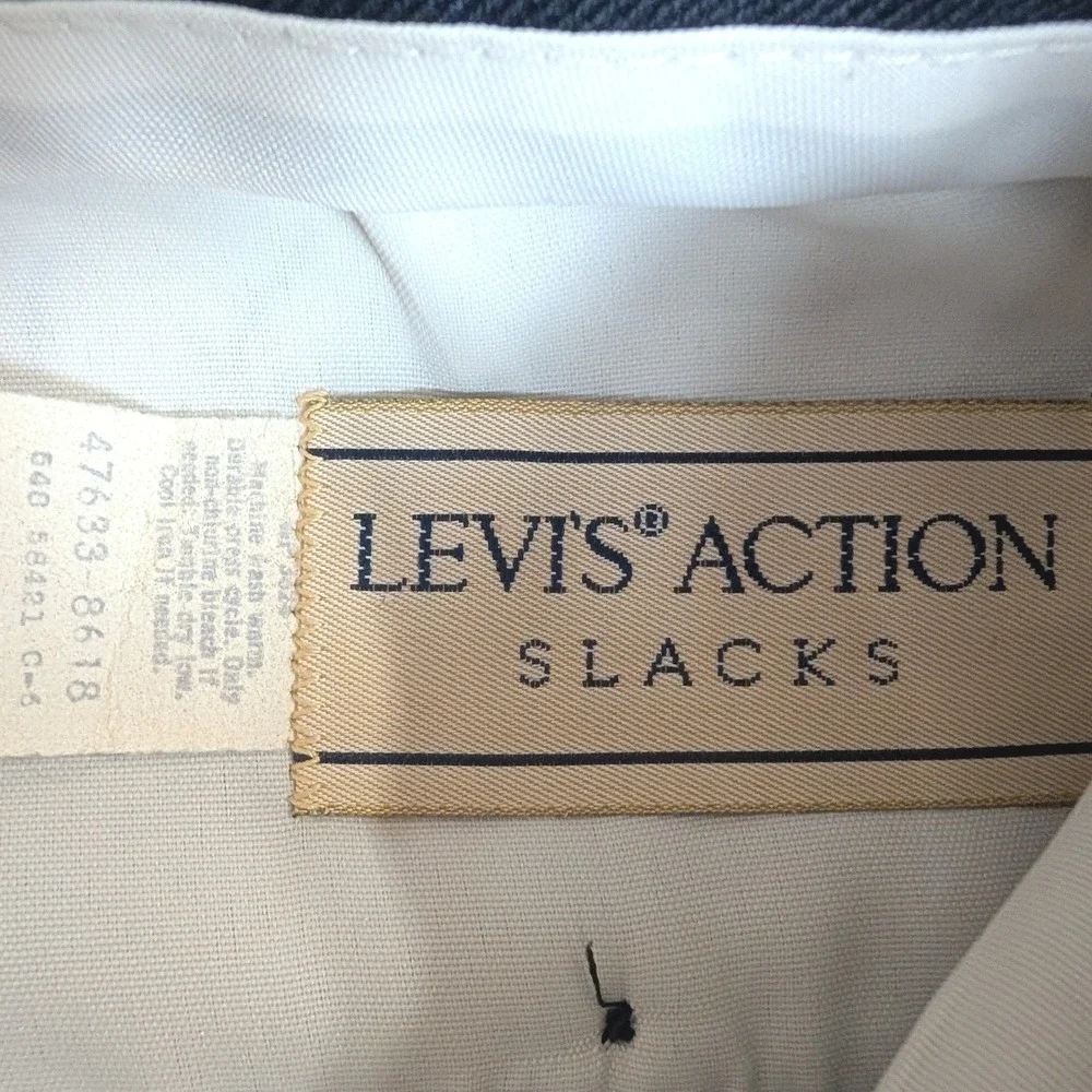 Vintage Levis Action Slacks Trousers Mens 36x33  Straight Leg Dress Pants